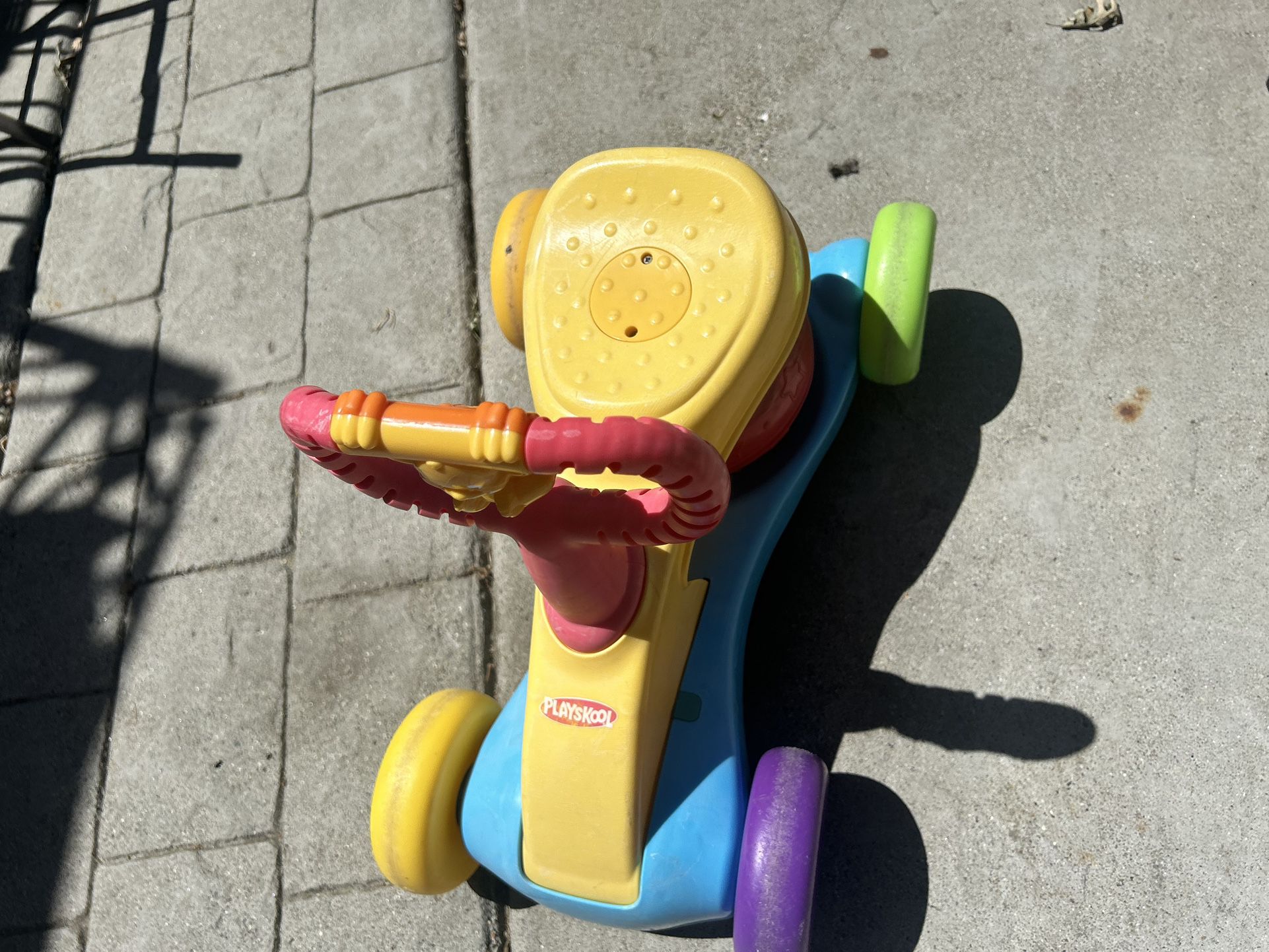 Playskool Kids Yellow Red Blue Green Scooter