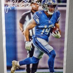 Nfl Detroit Lions Amon-Ra St. Brown Canvas Poster Wall Art Room Aesthetic Gift