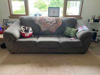 Brown chenille couch
