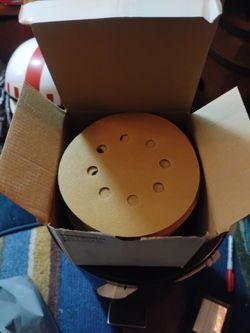 Velcro tape sandpaper, 120 grid,,,, 100 pieces 5 inch diameter