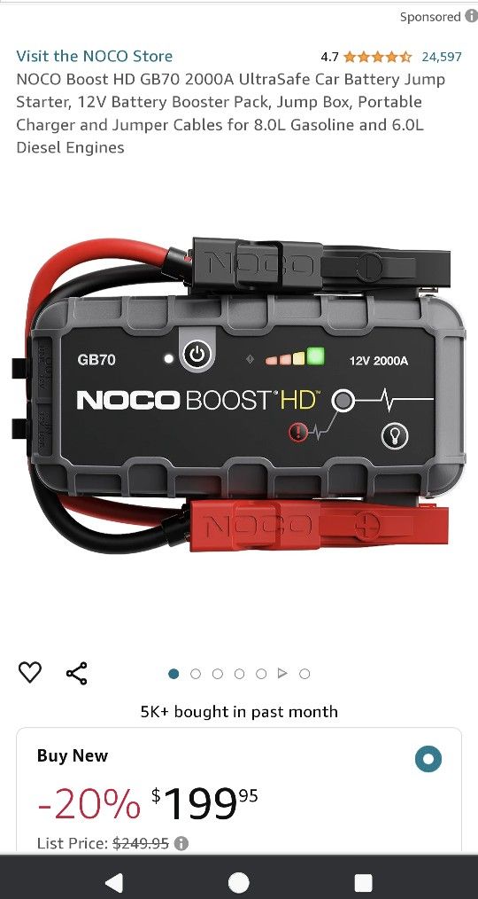 Noco GB 70 Battery Jump starter
