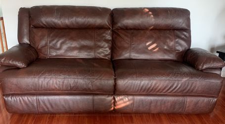 Leather Coach Reclining