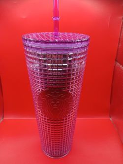 Starbucks Pink Grid Studded Cold Cup Tumbler