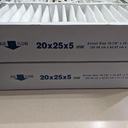 20x25x5 2 Pack Furnace Filters Merv 8 New Open Box