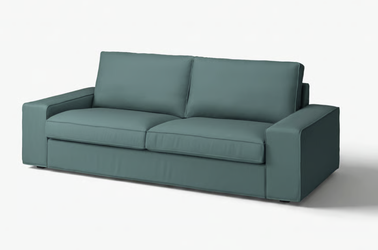 IKEA Kivik Sofa and Matching Storage Ottoman Set in Kelinge gray-turquoise