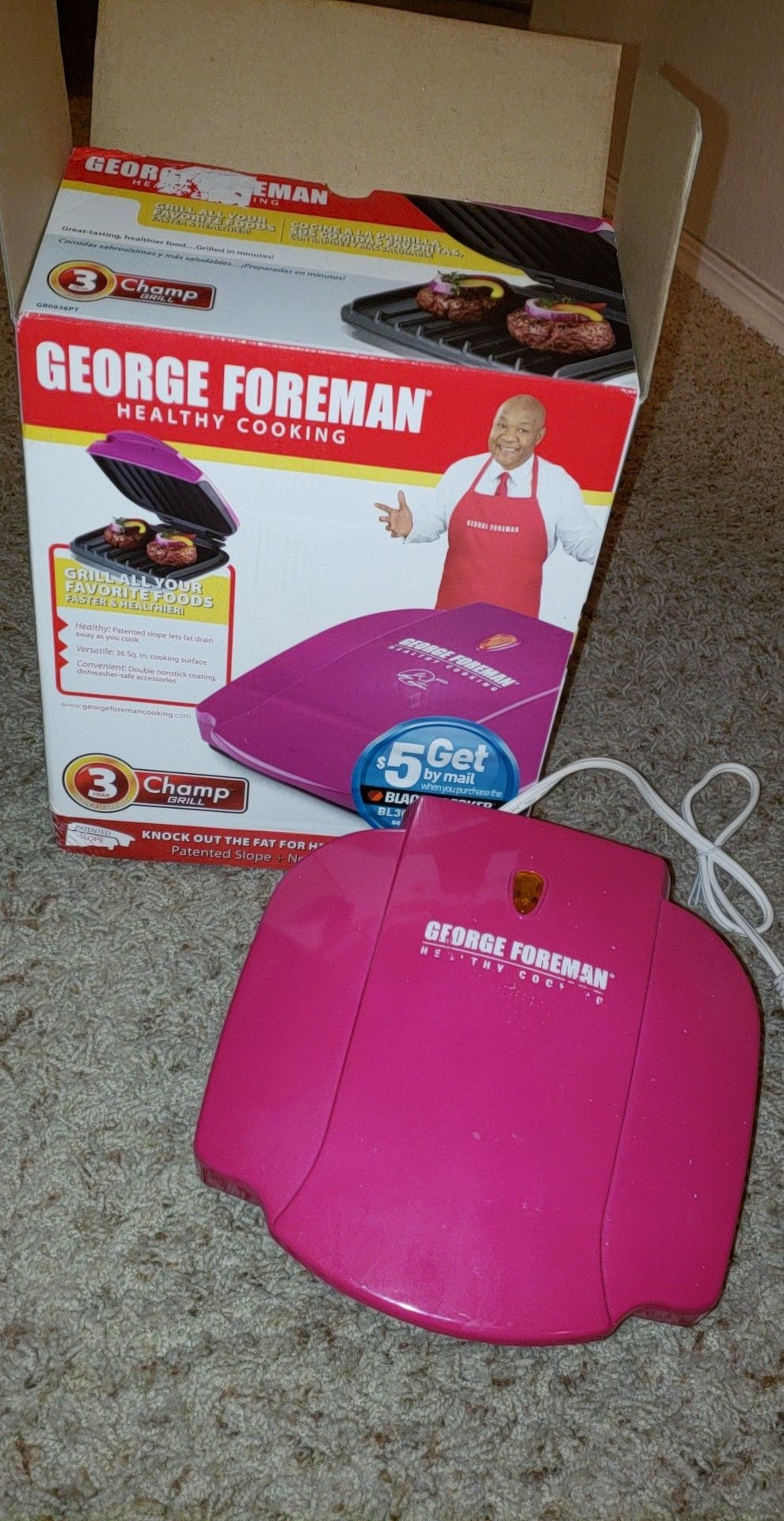 Pink George Foreman Grill