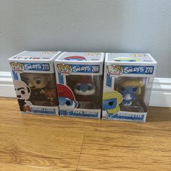 Funko Pop! The Smurfs - Gargamel & Azrael #273, Papa Smurf #269, Smurfette #270