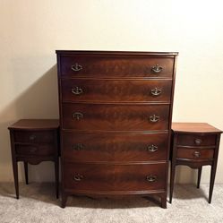Traditional Chest of Drawers & Nightstand Set- The White Line Furniture Co. 