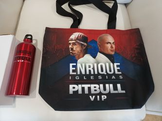 NEW Pitbull / Enrique Iglesias Totebag & Thermos