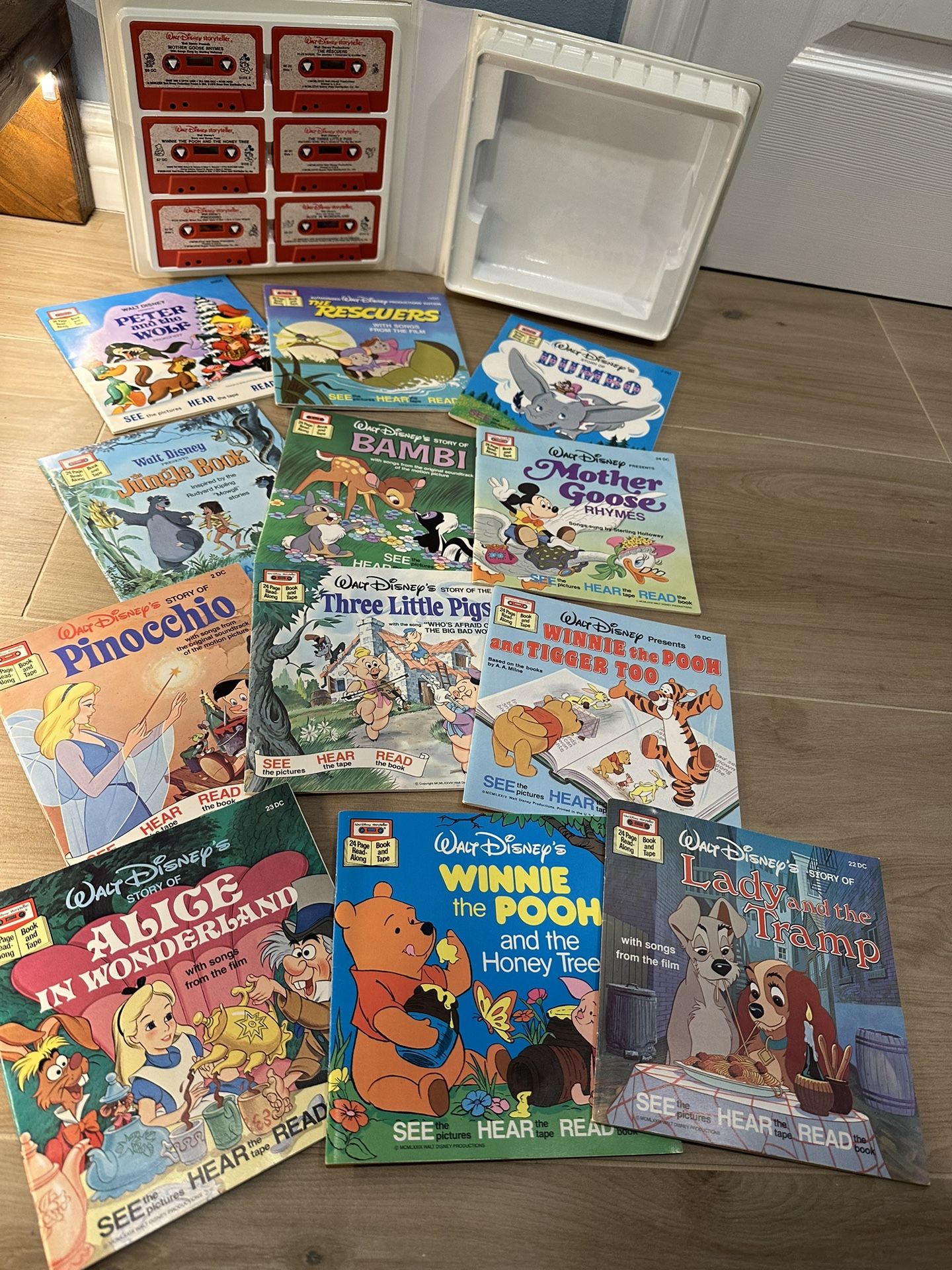 Vintage Disney Take-a-Tape Along Storyteller Cassette Book Set