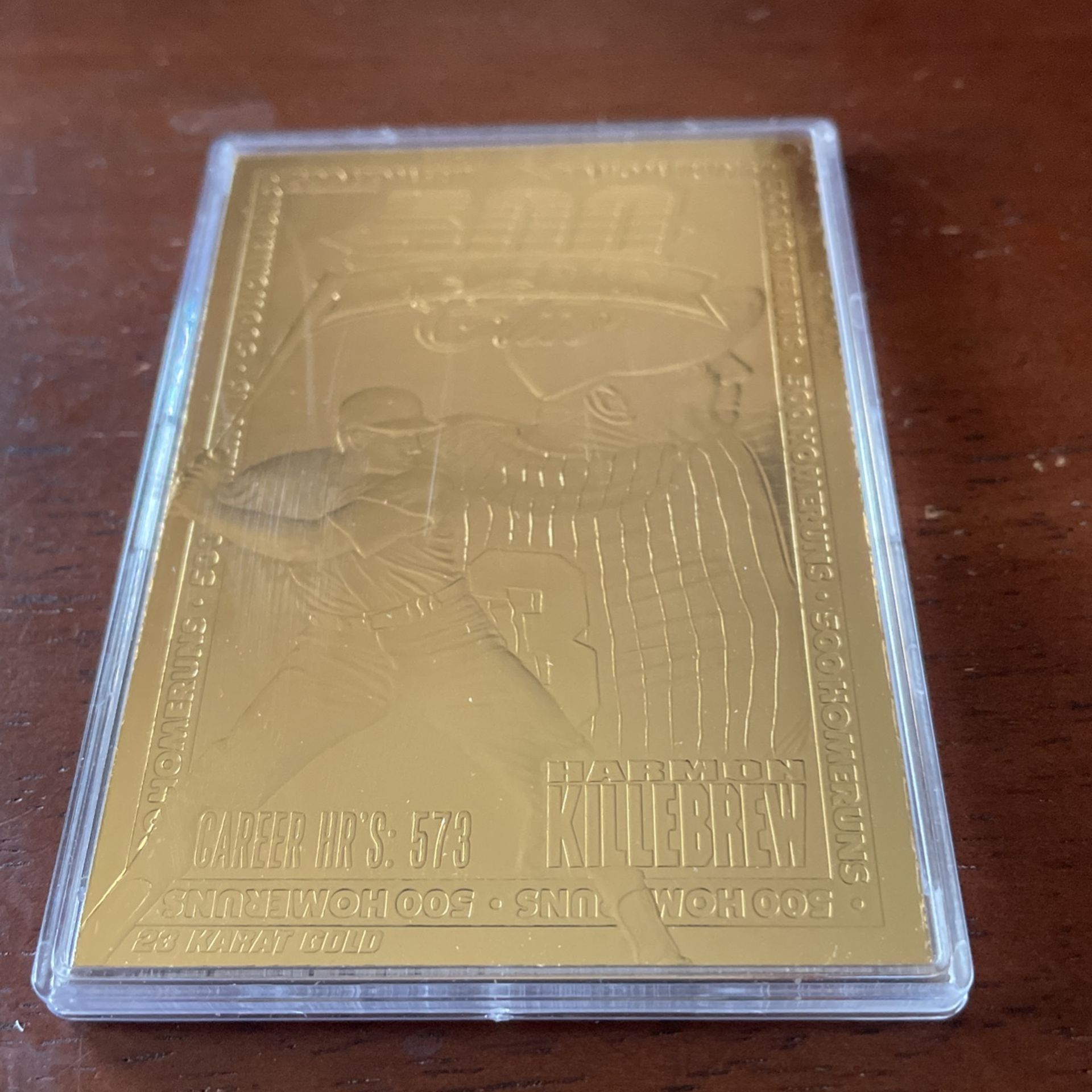 Harmon Killebrew 23 karat gold trading card