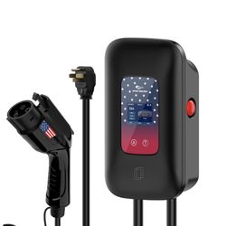 Level 2 EV Charger 40 Amp, 240V, 25ft Cable, Wi-Fi, NEMA 14-50 Plug, RFID Card, Electric Vehicle Charging Station, J1772, Honda Toyota Ford Chevy Lexu