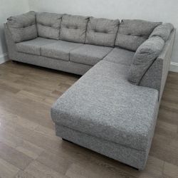 GREY SECTIONAL COUCH SOFA 