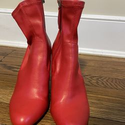 Red Steve Madden Heel Boots