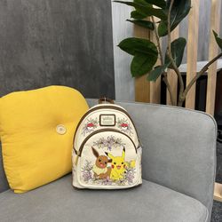 Loungefly Pokémon Pikachu & Eevee Floral Mini Backpack