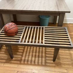 Rustic Wood Bench - Durable 