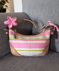 coach striped hobo