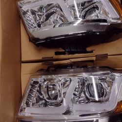 11-13 Jeep Grand Cherokee Led DRL Projector Headlights Luces Micas Faros