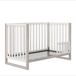 Brand New Gray/White Oak Crib 