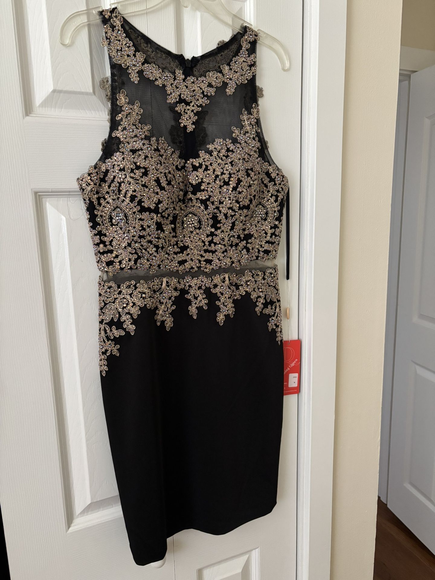 Black & Gold Embroidered dress