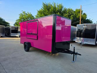 2026 New 6x14 SA Screwless Vending Enclosed Trailer | Blackout | Spoiler Package | 50 Amp Electric Pkg. | Sink Pkg.| 1129

(Pink)