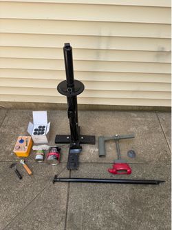 Harbor Freight Tire Changer w/ Custom Duckbill Attachment Bead Sealer Patch Plugs Tools Rubber Cement