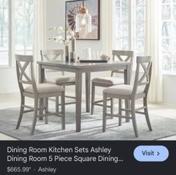 Gray dining table
