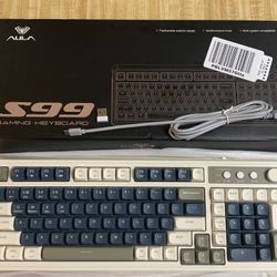 Aula S99 Blue And White Gaming Keyboard