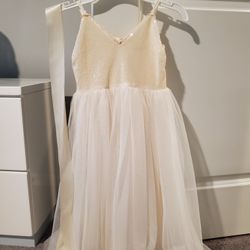 Ivory Flower Girl DRESS Size 5