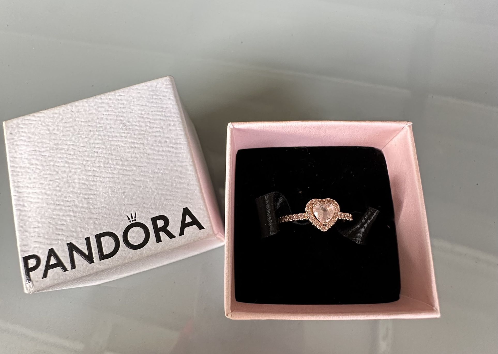 Pandora Rose Gold Elevated Pink Ring