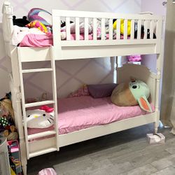 Pottery Barn “Blythe” Solid Wood Twin Bunk Bed Set 🛌 