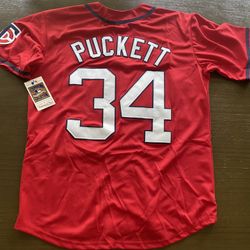 Kirby Puckett Adult L MLB Adult Jersey New Baseball Fast Ship Twins Minnesota