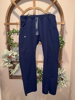 FIGS Technical Collection Navy Blue Scrub Pants - Women's Size L
