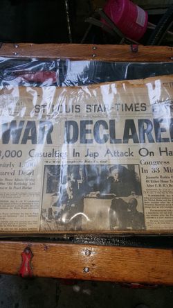 1941 newspapers declared war