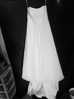 David's bridal wedding dress n veil sz 16