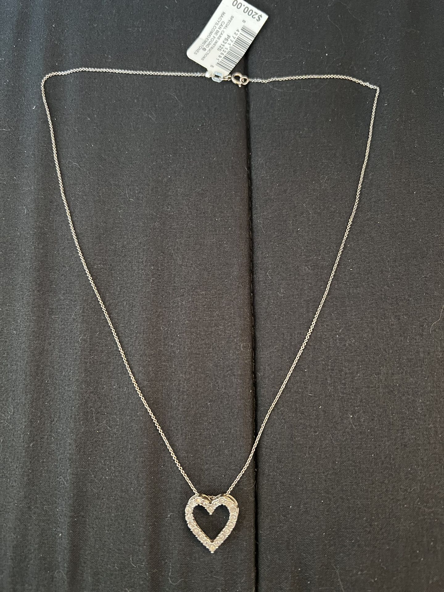 Bridge Diamond Heart Pendant Necklace (1/10 CTW)