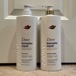 Large 33.8 oz Dove shampoo & conditioner: 2 for $13