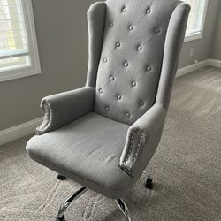 Grey Tufted Office Chair