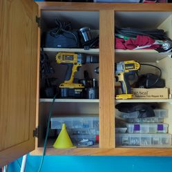 Dewalt charger and two drills