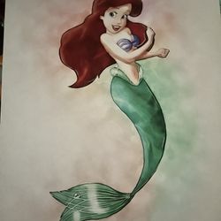 8x10 Hard paper Ariel And People 