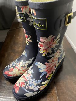 Women’s Floral Joules Rain Boots