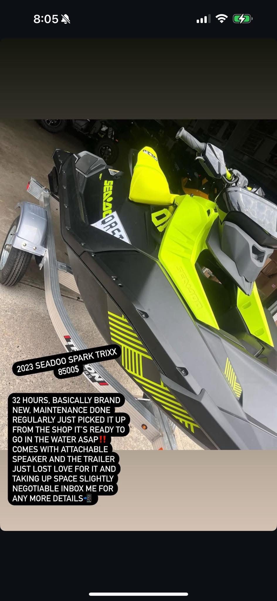 2023 Seadoo Spark 2up Tri