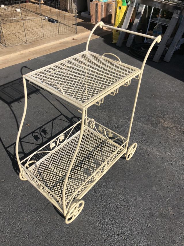 metal plant/ outdoor bar cart