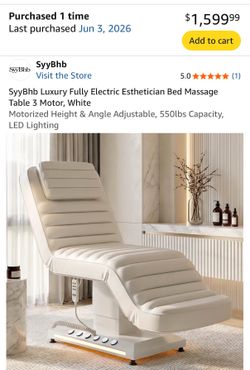 Brand New Luxury Electric Spa Bed – Never Used – White – $1000 OBO