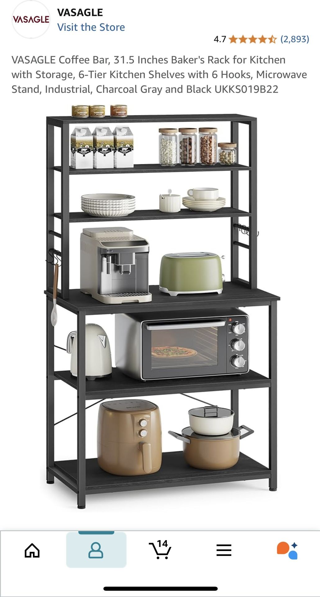 Baker’s Rake / Microwave Stand / Kitchen Shelves