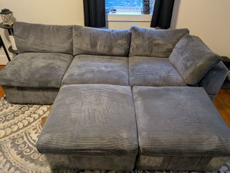 Corduroy L-Shaped Sectional