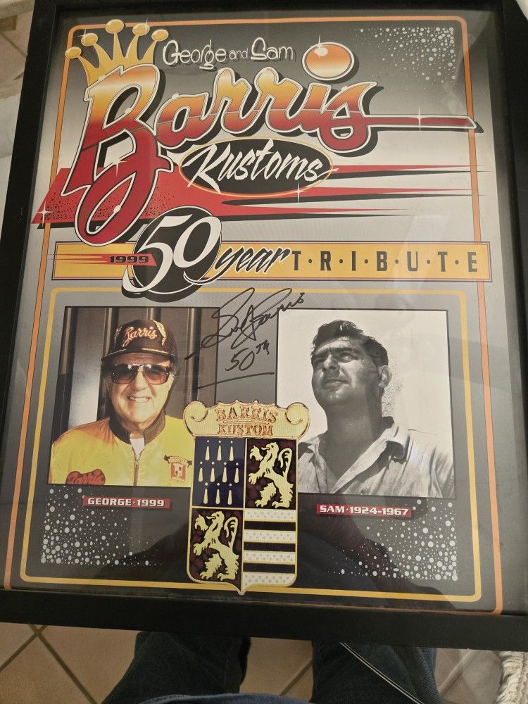 George And Sam Barris Signed 50 Anversery Poster