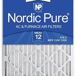 Nordic Pure 18x25x2 MERV 12 Pleated AC Furnace Air Filters 3 Pack