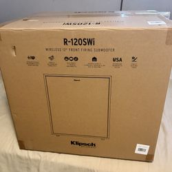 Klipsch (R-120SWi) Wireless Subwoofer 12 In. | Deep Premium Bass | Wireless Transmitter | 400 W Peak