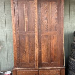 Wood Storage Cabinet